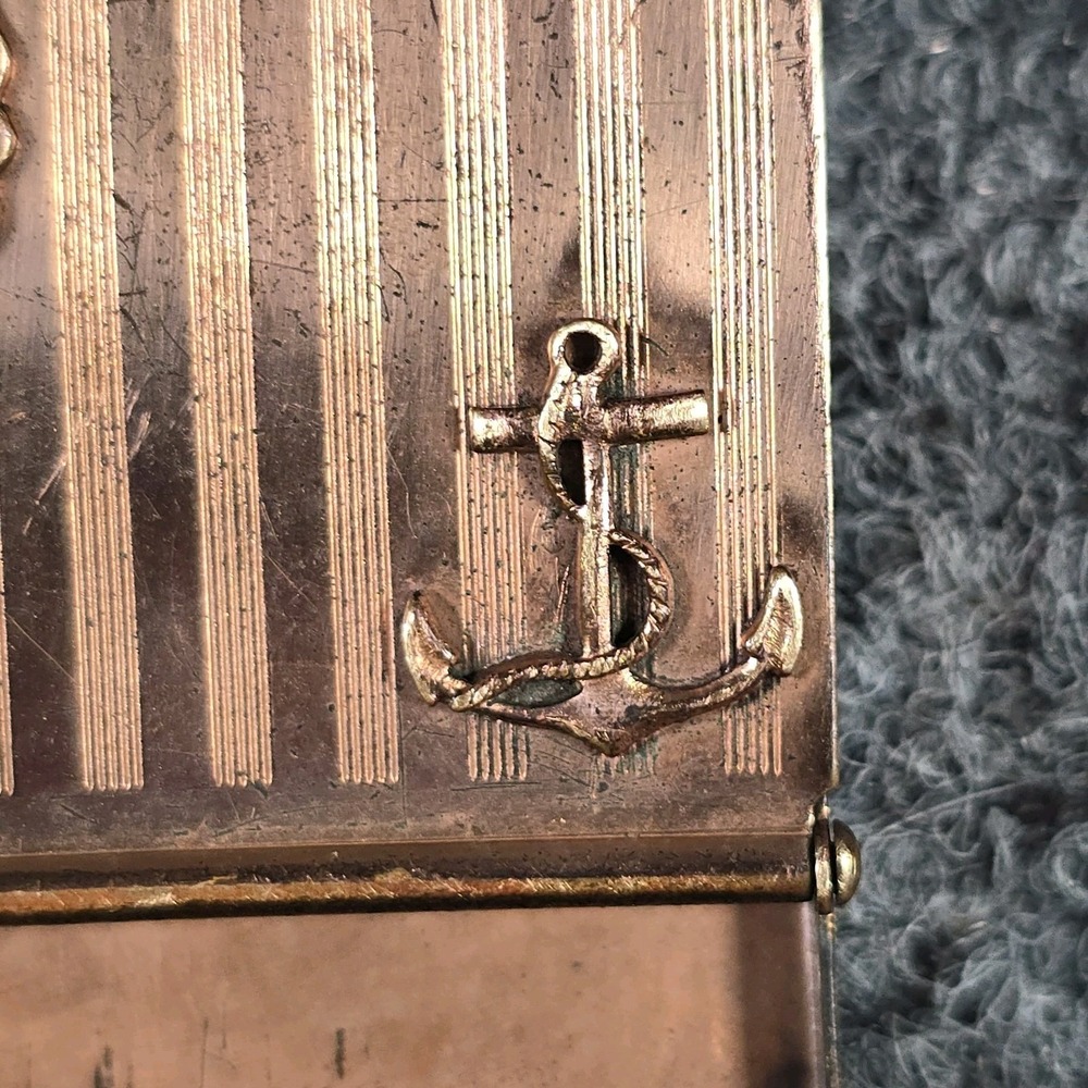 Vintage Copper Match Safe Holder Father Marquette Marquette Michigan Anchor - Picture 4 of 6